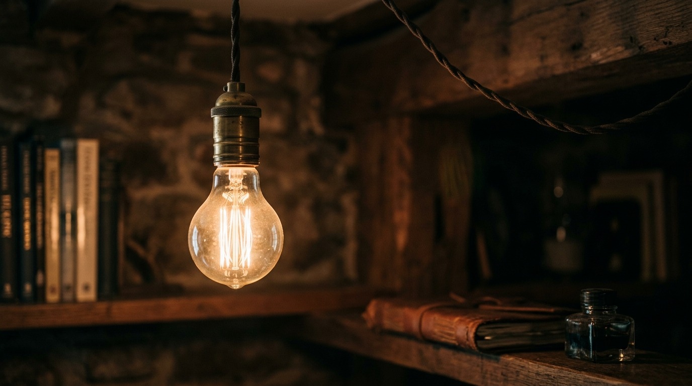 ひらめきを象徴する電球のイメージ